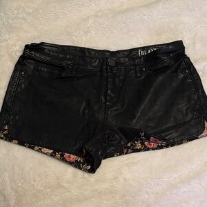 Blank NYC Black Floral Jean Shorts
